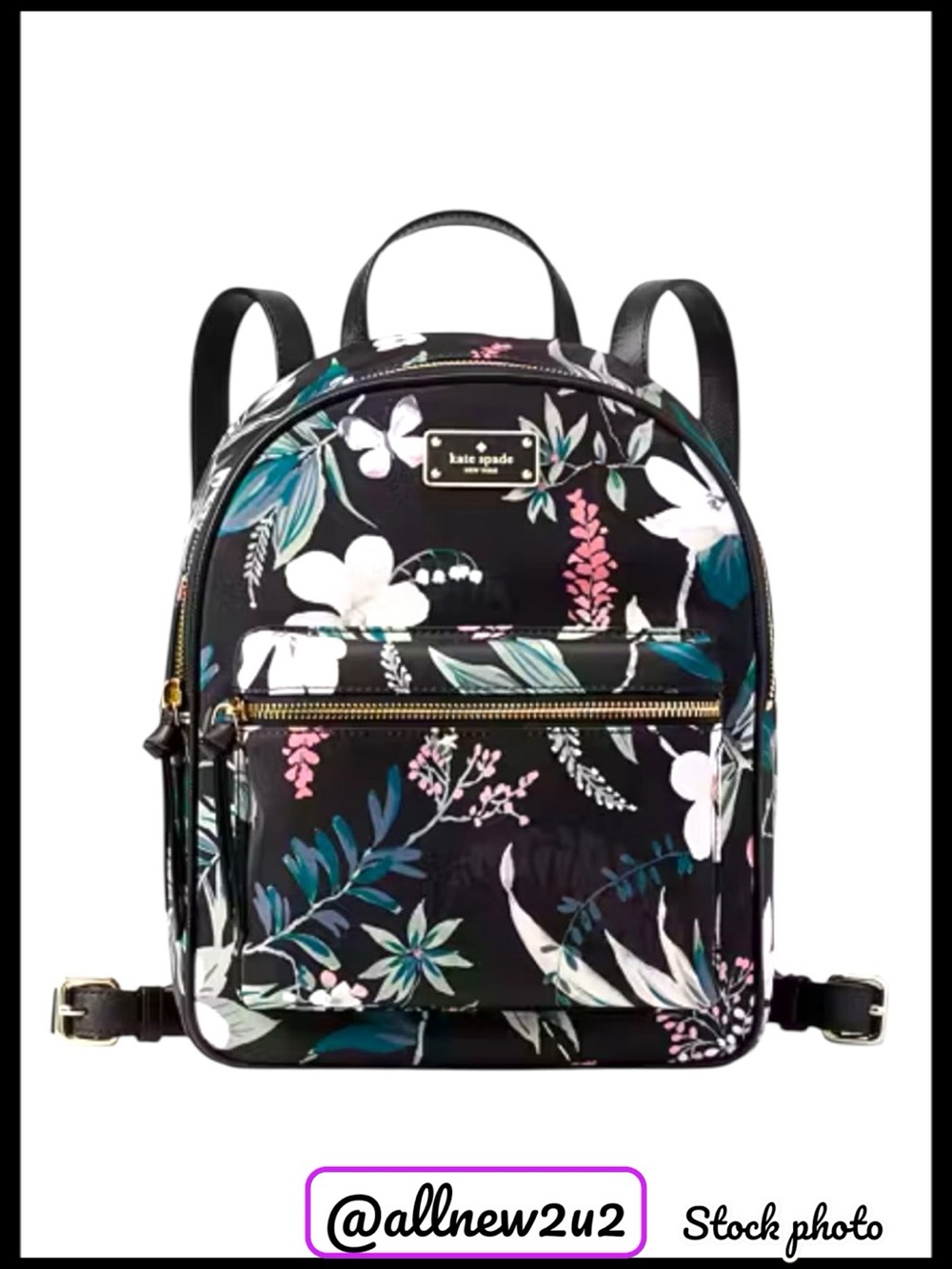 Kate Spade Wilson Road Botanical Floral Bradley Nylon Backpack Host